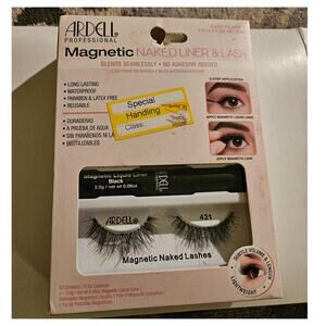 NEW! Ardell Professional Magnetic Naked Liner & Lash 421 Black Lash Kit